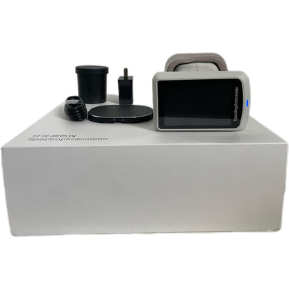 QIUSUO Three Caliber Spectrophotometer Portable Spectrophotometer with Three Caliber Repeatability 0.03 Built-in Camera USB Interface Smart Auto Calibration LED+UV Light Source for Print Packaging Paint Coatings Colour Test