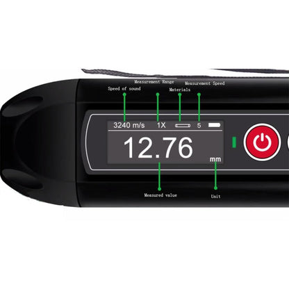 QIUSUO Electromagnetic Ultrasonic Thickness Gauge Non-contact Electromagnetic Ultrasonic Thickness Gauge withSampling Rate 80Msps Bandwidth 2.5Mhz～6Mhz Accuracy ±0.01mm USB Communication Interface Sound Velocity Saving