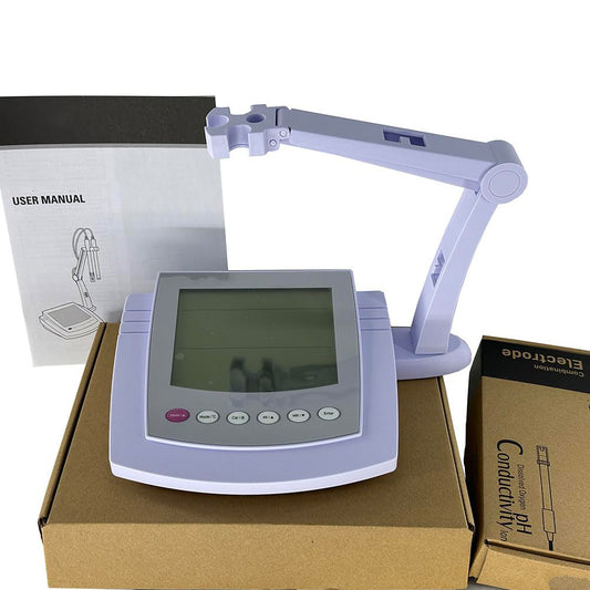 QIUSUO Ammonium Ion Meter Benchtop Ion meter for NH4 with Calibration Liquids Range 0.1 to 18000 ppm Resolution 0.001,0.01,0.1,1 Automatic Accuracy ±0.5% F.S. Calibration Solutions 0.001/0.01/0.1/1/10/100/1000/10000 Manual/Auto-Read Measurement Endpoint