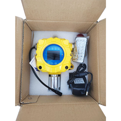 QIUSUO Chlorine Detector Fixed Chlorine Leak Detector with Measuring Range 0-50ppm Resolution 0.1ppm L-Alarm 5ppm H-Alarm 10ppm Sound Light Alarm Monitor