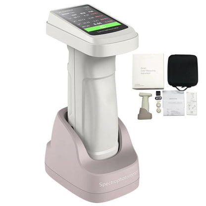 QIUSUO Portable Spectrophotometer Three Apertures Colorimeter Instrument with 10000 Data Storage Smart Auto Calibration Three Caliber Repeatability 0.03 Built-in Camera USB Interface for Printing Paint Textiles