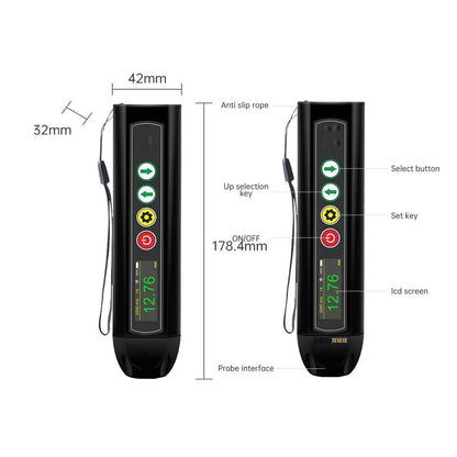 QIUSUO Electromagnetic Ultrasonic Thickness Gauge Non-contact Electromagnetic Ultrasonic Thickness Gauge withSampling Rate 80Msps Bandwidth 2.5Mhz～6Mhz Accuracy ±0.01mm USB Communication Interface Sound Velocity Saving