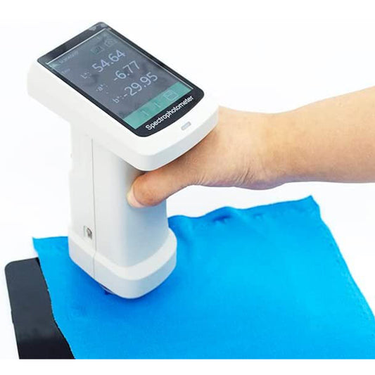 QIUSUO Three Apertures Spectrophotometer Spectrocolorimeter Colorimeter Instrument with 10000 Data Storage 0.03 Built-in Camera Three Caliber Repeatability Smart Auto Calibration for Print Packaging Paint Coatings Colour Test