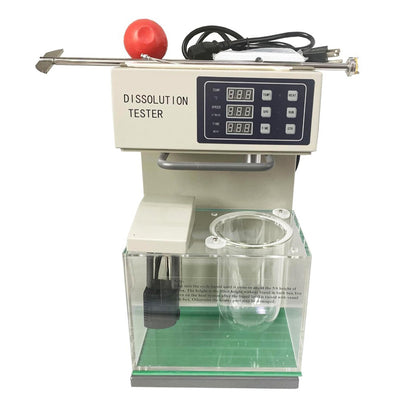 QIUSUO Tablet Dissolution Tester Pharmaceutical Dissolution Testing with One Cup and One Lever Speeding Accuracy ±2rpm Using Micro Water Pump Circulating Water Flow Even Heat System