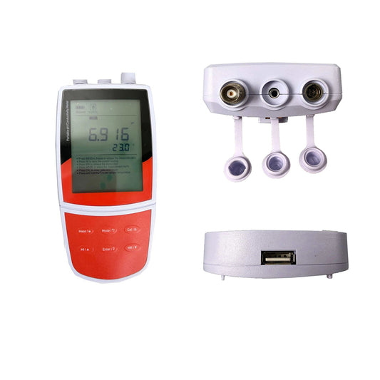 QIUSUO Multi Parameter Water Quality Analyzer Portable Multiparameter Water Quality Analyzer with Conductivity Standard Solutions TDS Range 0 to 10.00 100.0 1000 ppm 10.00 200.0 ppt Resistivity Rangen0.00 to 20.00 MΩ USB Communication Interface