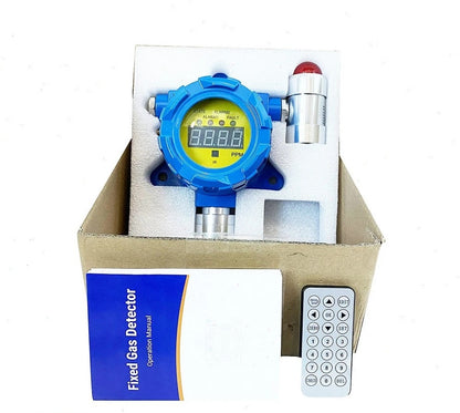QIUSUO Fixed NO2 Gas Detector Nitrogen Dioxid Detector with Range 0-20ppm Resolution 0.1ppm L-alarm 5ppm H-alarm 10ppm Accuracy ≦ 5% F.S for Combustible and Toxic Gas Leakage Detection Test Response Time≦30S