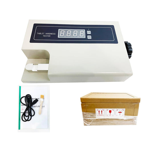QIUSUO Digital Tablet Hardness Tester Tablet Hardness Testing with Hardness Range (2～200) N/(0.2～20) kg Hardness Accuracy ±1.5% Digital Calibration and Zero Adjustment