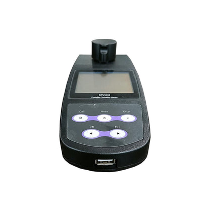 QIUSUO Lab Turbidity Meter Kit Turbidity Tester with 4 PCS Calibration Solution Vials Range 0~1100 NTU/FNU 0~275 EBC 0~9999 ASBC 2-5 Point Calibration 100 Groups Storage USB Interface