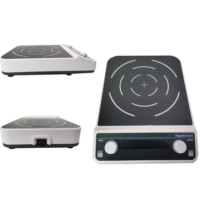 QIUSUO 5L Magnetic Stirrer Large Volume Magnetic Stirrer with Brushless Motor Button and Knob Control Max Stirring Volume 5L Magnet Size Range 40MM Timing 1min - 23h59min Range of RPM 50-1500rpm