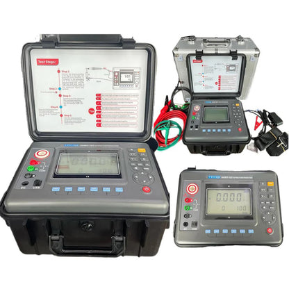 QIUSUO High Voltage Insulation Tester Digital 5KV High Voltage Insulation Tester with Range 5KV 10TΩ Resolution 0.01MΩ for Insulation Resistance Voltage 500 Groups Data Storage