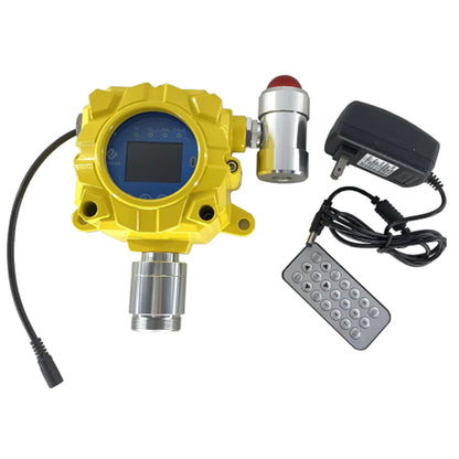 QIUSUO Wall-mounted HCN Gas Detector Hydrogen Cyanide Gas Detector with Measuring Range 0-50ppm Resolution 0.1ppm Die-Cast Aluminum Shell for Continuous Monitoring of Measurable Gases in Industrial Environments