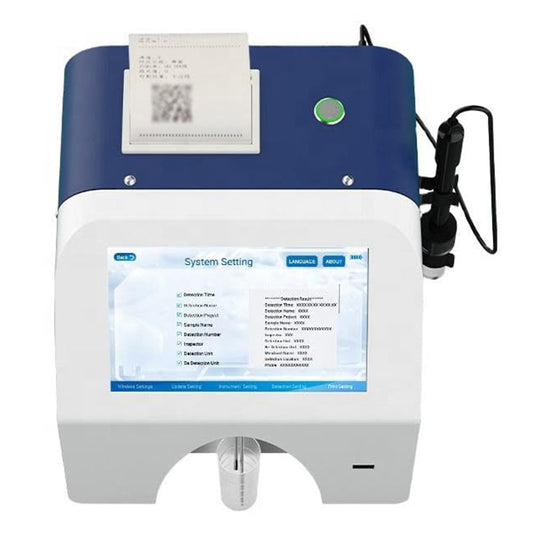 QIUSUO Milk Analyzer Dual Pump Milk Analyzer Ultrasonic Dairy Composition Analyzer with USB Interface Thermal Printer for Measuring Fat Protein Lactose Non-Fat Solid Density Water Content Ice Point Ash Milk Temperature pH Value Conductivity