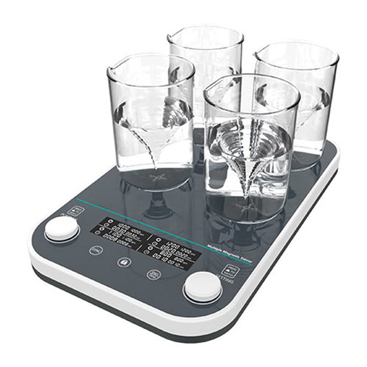 QIUSUO Multi-position Magnetic Stirrer Multipoint Magnetic Stirrers with Asynchronous Control One Touch Synchronization Number of Mixing Stations 4 Mixing Direction Clockwise