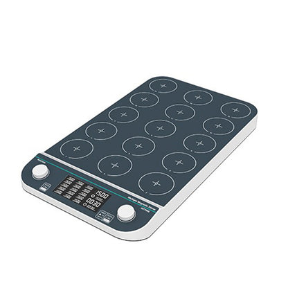 QIUSUO 15-Position Magnetic Stirrer Digital Multi-position Stirrer with Max Stirring Volume 15*250mL / 8*500mL Brushless Motor 50-1500 RPM LCD Liquid Crystal Display
