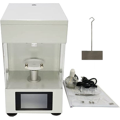 QIUSUO Interfacial Tension Meter Automatic Interfacial Tension Meter with Platinum Board Method Automatic Measurement Test Range 0－1000mN/m Resolution 0.01mN/m 4.3-inch Touch Screen Data Direct Reading