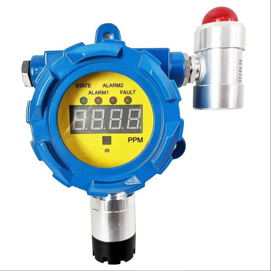 QIUSUO Fixed NO Detector Nitric Oxide Gas Monitor with Range 0-250ppm Resolution 1ppm L-Alarm 50ppm H-Alarm 150ppm Accuracy ≦ 5% F.S ABS Material Waterproof  High Precision and Real Data Test Measurement & Inspection