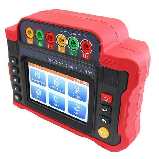 QIUSUO Transformer Turns Ratio Tester Digital Transformer Turns Ratio Tester with Variable Ratio Range 0.9-10000 for Single-Phase Transformer Three-Phase Transformer Z-Type Transformer PT CT