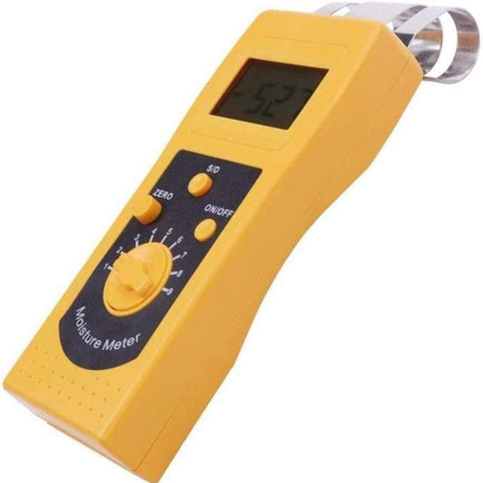 QIUSUO Portable Paper Moisture Meter Handheld Paper Moisture Tester with Measuring Range 0.00-2.00%(d) 0.0-98.0%(s) Accuracy: ± 0.5(Main Moisture Range) Digits LCD with Backlight For Measure Different Kinds of Papers