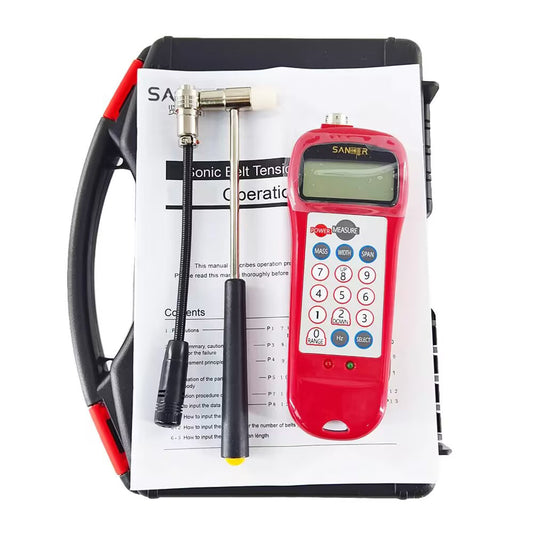 QIUSUO Sonic Tension Meter Precision Instrument for Measuring Belt Tension with Tension Range 0.01-99900N Frequency Range 10Hz-5000Hz for V-Belt Fabric Covered Belt Toothed Edge Belt Multi-vinged Belt Power Transmission Belt Etc