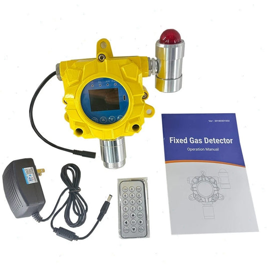 QIUSUO Hydrogen Cyanide Gas Detector Fixed Gas Detector with Accuracy≦ 5% F.S Resolution 0.1ppm Range 0-50ppm Adopts Advanced Catalytic Gas Sensor High Precision and Real Data