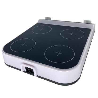 QIUSUO Multi-position Magnetic Stirrer 4 Position Magnetic Mixer with Rotating Speed 50-1500 RPM LCD Display Max Stirring Volume 4 * 500 ML Can be Run Synchronously or Asynchronously Timing and Locking Function