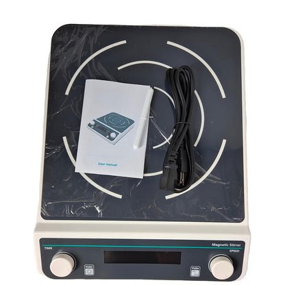 QIUSUO Industrial 10L Magnetic Stirrers Large-Capacity Magnetic Stirrer with Max Stirring Volume 10L Magnet Size Range 50MM Timing 1min-23h59min Range of RPM 50-1500rpm LCD Display Brushless Motor