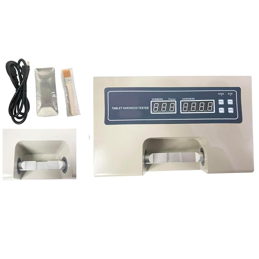 QIUSUO Tablet Hardness Test Apparatus Digital Tablet Hardness Tester with Auto-Test Hardness Range (2～500)N Max Number in Each Group≤100 P Probe Procession Range (3～40) mm Hardness Accuracy±1.5%