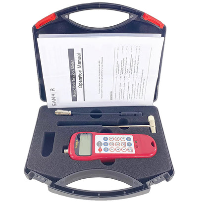 QIUSUO Belt Tension Meter Sonic Tension Meter Belt Tensiometer with Frequency Range 10Hz-5000Hz Tension Range 0.01-99900N LCD Backlit Display Automatic Sensitivity Calibration 500 Groups Storage Data for Most Belt Types