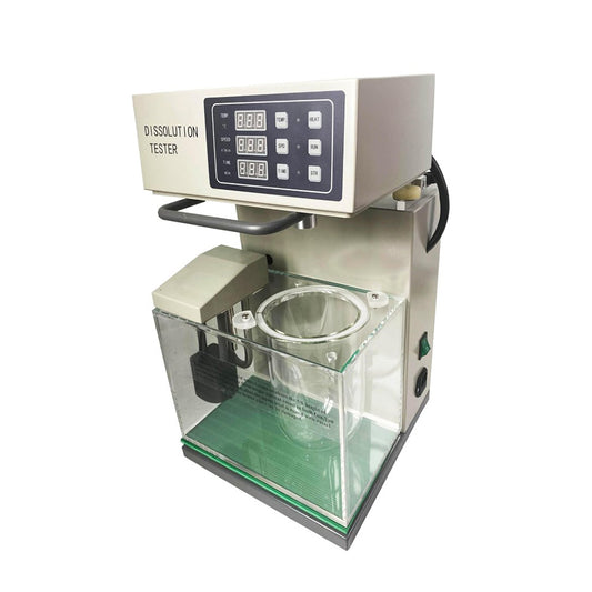 QIUSUO Dissolution Test Apparatus Tablet Dissolution Testing with One Cup and One Lever Speeding Accuracy ±2rpm Timing Range (5～900)min Temp Control Accuracy ±0.3℃ Temp Control Range (Room Temp ~ 45.0)℃