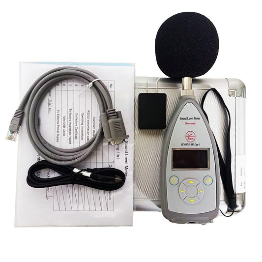 QIUSUO Sound Level Meter Class 1 Integrating Sound Level Meter with Range 25dB(A)~140dB(A) Frequency Range10 Hz~20 kHz Self-generated Noise <18 dBA Sampling Frequency 48kHz Integrating Time 1s~24h RS232 Output