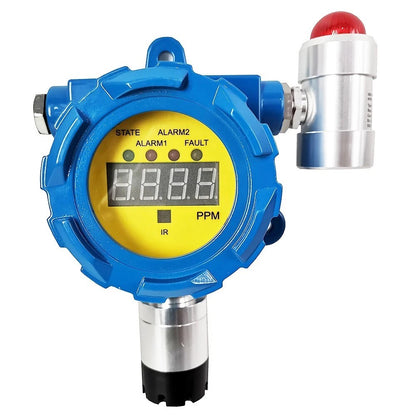 QIUSUO Fixed NO2 Gas Detector Nitrogen Dioxid Detector with Range 0-20ppm Resolution 0.1ppm L-alarm 5ppm H-alarm 10ppm Accuracy ≦ 5% F.S for Combustible and Toxic Gas Leakage Detection Test Response Time≦30S