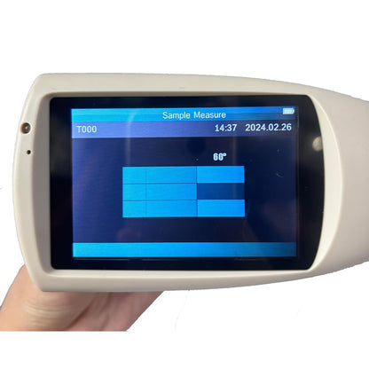 QIUSUO Multi-angle Gloss Meter Tri-angle Gloss Meter 20 60 85 with Save Over 5000 Data Measuring Range 20°:0~2000GU 60°:0~1000GU 85°:0~160GU Errors ±1.2 ± 1.2% Measuring Time 1.0s Division Value 0.1GU for Gloss Measurement and Gloss Data Transmission