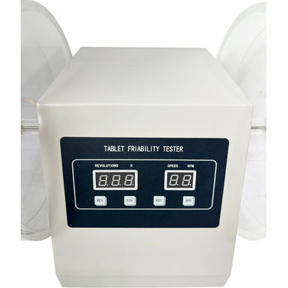 QIUSUO Tablet Friability Tester Dual Drum Friability Tester for Check Friability and Physical Strengths of Uncoated Tablets with Number of Turntable Cylinders 2 Rotation Speed Range 20-90)rpm
