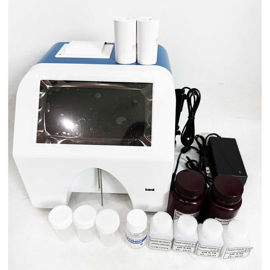 QIUSUO Milk Analyzer Digital Ultrasonic Dairy Composition Analyzer with USB Interface Built-in Automatic Cleaning Function Thermal Printer 7-inch Touch Screen PH Value Range 0~14 Accuracy±0.05% Conductivity Range 2~14mS/cm Accuracy±0.05%mS/cm