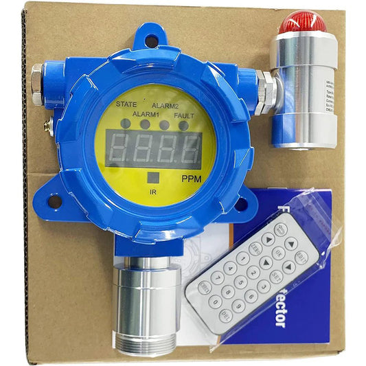 QIUSUO Ozone Gas Detector O3 Gas Monitor with Measurement Range from 0 to 20ppm Resolution 0.1ppm Installation Method Wall-Mounted for Petroleum Industry LPG Station Gas Test