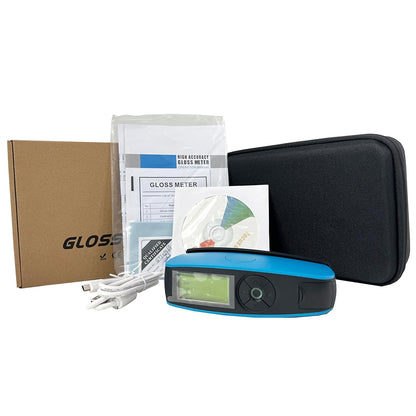 QIUSUO Multi-angle Gloss Meter High Precision Gloss Meter with Measurement Range 20°:0-2000GU;60°:0-1000GU;85°:0-160GU Measuring Time 0.5S Large Storage To Save Over 35000 Data Repeatability 0~100GU:±0.2GU;100~2000GU:±0.2%GU