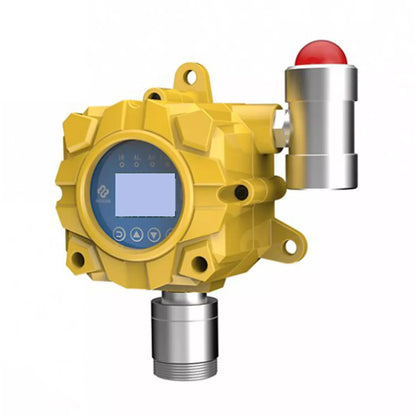 QIUSUO HCN Gas Detector Wall-mounted Hydrogen Cyanide Gas Monitor with 0-50ppm Resolution 0.1ppm Die-Cast Aluminum Shell LCD display &nbsp;Sound Light Alarm Monitor