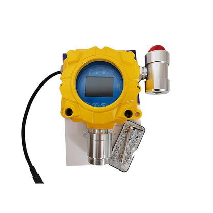 QIUSUO Chlorine Detector Fixed Chlorine Leak Detector with Measuring Range 0-50ppm Resolution 0.1ppm L-Alarm 5ppm H-Alarm 10ppm Sound Light Alarm Monitor