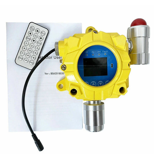 QIUSUO  Wall-mounted Nitric Oxide Gas Detector NO Detector with Range 0-250ppm Resolution 1ppm L-alarm 50ppm H-alarm 150ppm Accuracy ≦ 5% F.S for Combustible and Toxic Gas Leakage Detection Test