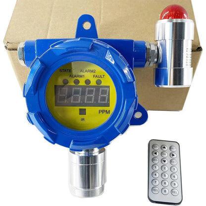QIUSUO O3 Gas Detector Fixed Ozone Gas Detector with LCD display  Measurement Range from 0 to 20ppm Resolution 0.1ppm L-alarm 5ppm H-alarm 10ppm for Detection of Gas Concentration in Air