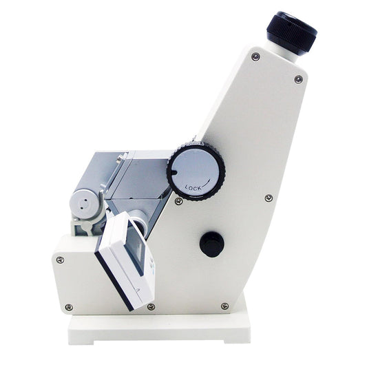 QIUSUO Lab Monocular ABBE Refractometer Digital Brix ABBE Refractometer with Measuring Range 1.3000-1.7000 nD Digital Thermometer 0.0-95% Brix Accuracy ±0.0002 for Sugar Beverage Petroleum Food Test