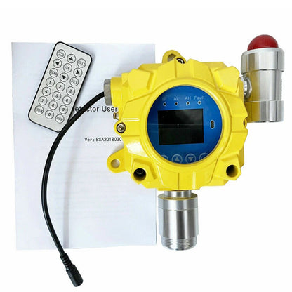 QIUSUO Wall-mounted Nitrogen Dioxid Gas Detector NO2 Gas Tester with Range 0-20ppm Resolution 0.1ppm L-alarm 5ppm H-alarm 10ppm Accuracy ≦ 5%  F.S High Precision and Real Data  ABS Material Waterproof