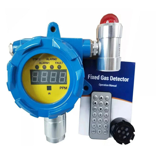 QIUSUO O3 Gas Detector Fixed Ozone Gas Detector with LCD display  Measurement Range from 0 to 20ppm Resolution 0.1ppm L-alarm 5ppm H-alarm 10ppm for Detection of Gas Concentration in Air