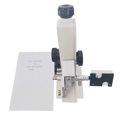 QIUSUO Monocular ABBE Refractometer Brix Refractometer Monocular Abbe Refractometer with Range 1.3000-1.7000 nD 0.0-95% Brix Accuracy ±0.0002 Digital Thermometer for Liquid and Solid Substances