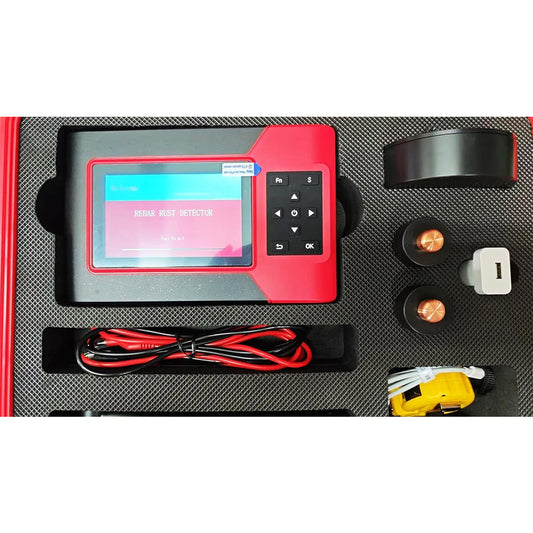 QIUSUO Digital Rebar Corrosion Detection Rebar Rust Tester Steel Corrosion Detection Potential ±1000mV Distance 1-100cm for Testing Steel Bars Corrosion Probability Inside Concrete Walls Beams Columns
