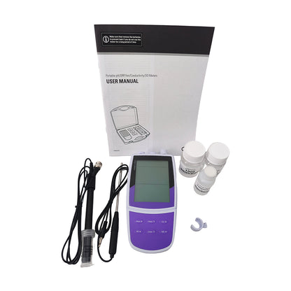 QIUSUO Portable Copper Ion Meter Cu Ion Meter with Calibration Fluid Range 0.06 to 6400 ppm Accuracy±1% F.S. 2 to 5 Points Range -1999.9 to 1999.9 mV Automatic Temperature Compensation Function