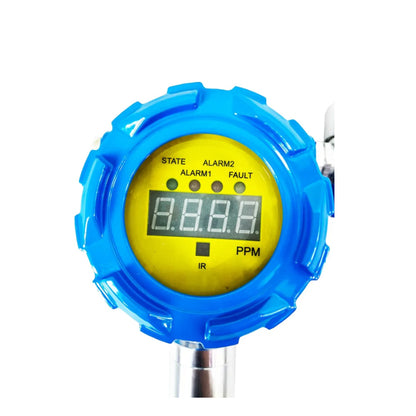 QIUSUO Fixed Ethylene Gas Detector C2H4 Detector with Measuring Range 0-100ppm Resolution 1ppm Sound and Light Alarm Aluminum Shell Material