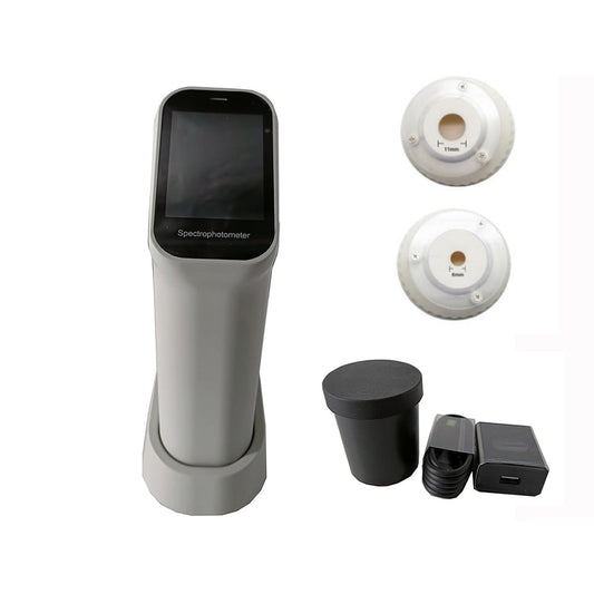 QIUSUO Colorimeter Color Difference Tester Color Spectrophotometer with Measure Aperture Φ11mm Φ6mm Measurement Repeatability Δ E * ab ≤ 0.03 Display Accuracy 0.01 for Food and Textile Color Test
