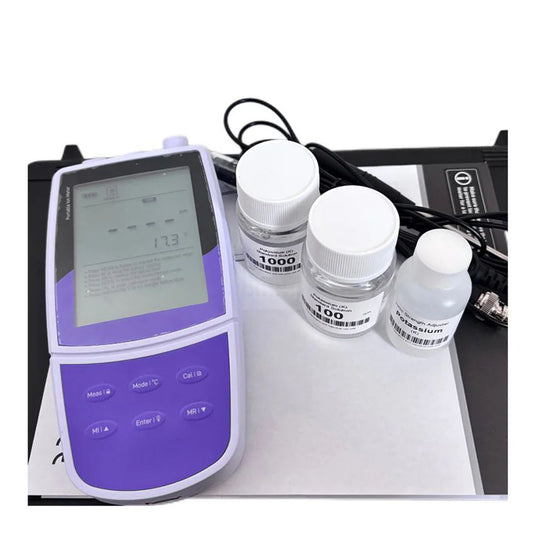 QIUSUO Sodium Ion Meter Na Ion Concentration Meter for Testing Sodium Ion with Calibration Fluid Range 0.002 to 69000 ppm Automatic Temperature Compensation Function Accuracy ±0.5% F.S.Resolution 0.001 0.01 0.1 1 Automatic