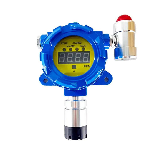 QIUSUO Hydrogen Chloride Detector Hydrogen Chloride Gas Monitor with Measuring Range 0-50ppm L-Alarm 5ppm H-Alarm 10ppm Die-cast Aluminum Shell Explosion-Proof Water-Proof for Hydrogen Chloride Gas Leakage Detection